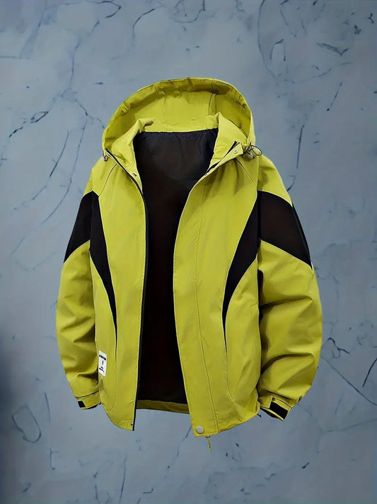 Italia Corduroy Panel Puffer Jacket β Thick Winter Coat with Detachable Hood