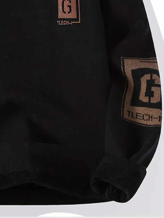 Casual Fleece-Lined Crewneck Sweatshirt