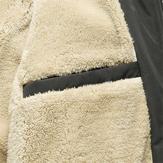 Thermal Fleece-Lined Bomber Jacket β Black