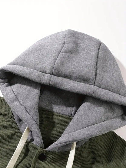 Active Corduroy Varsity Hoodie Jacket