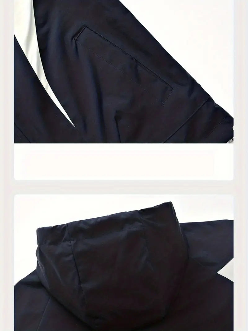 Italia Corduroy Panel Puffer Jacket – Thick Winter Coat with Detachable Hood