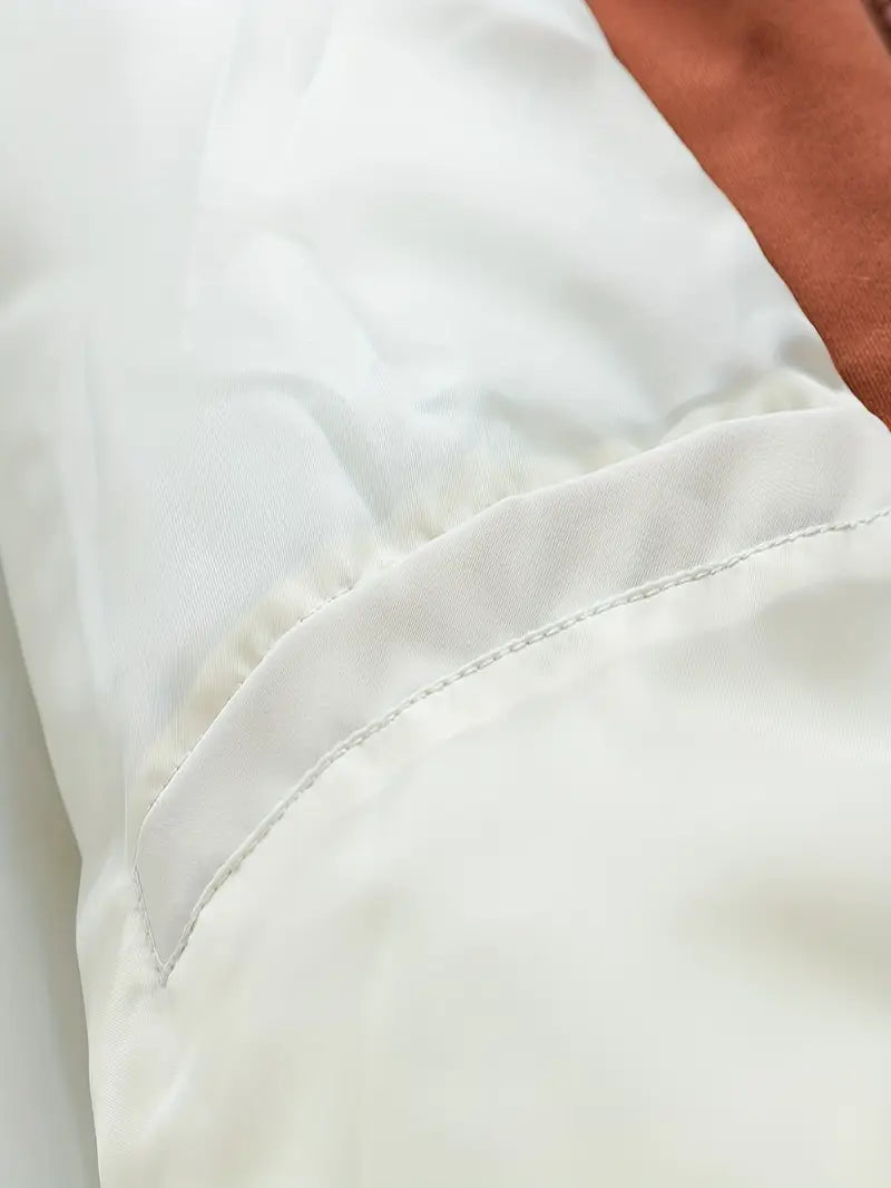 Two-Tone Winter Puffer Jacket with Built-in Hoodie