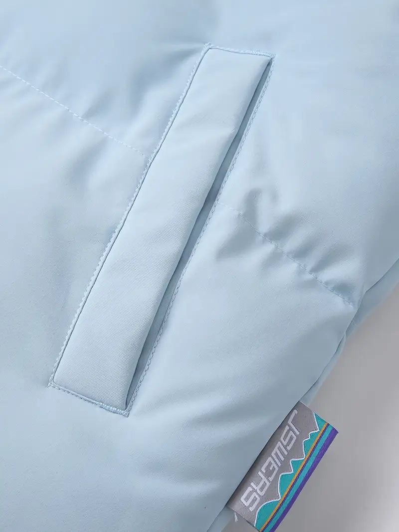 Thick Winter Hooded Puffer Jacket (Layered Style / Streetwear)