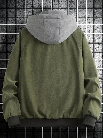 Active Corduroy Varsity Hoodie Jacket