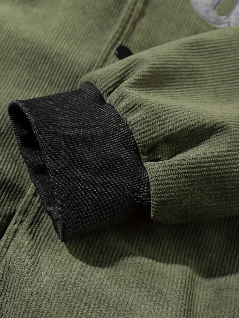 Active Corduroy Varsity Hoodie Jacket