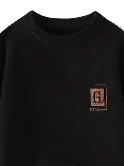 Casual Fleece-Lined Crewneck Sweatshirt