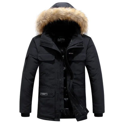 Arctic Shield Faux Fur Hooded Parka – Black